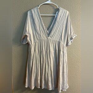 Mustard Seed Cream V-Neck Dress